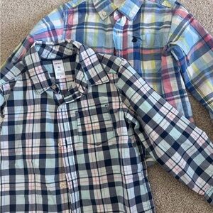 Carter's and Gymboree Boys Plaid Button-Down Shirts 4T